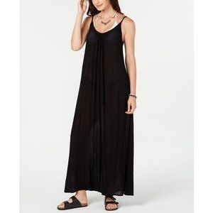 Womens Raviya Swim Cover-Up Maxi Dress Black M